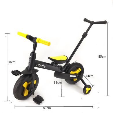 Детский велосипед трансформер 5 в 1 черно-желтый Nadle SL-A6