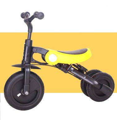 Детский складной велосипед трансформер 3 в 1 черно-желтый Nadle SL-A2