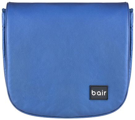 Коляска 2 в 1 Bair Polo (Silver) кожа 100% 38S темно-синий (перламутр)