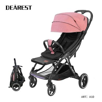 Коляска прогулочная Dearest А10 Air Пурпурно-розовая рама черная
